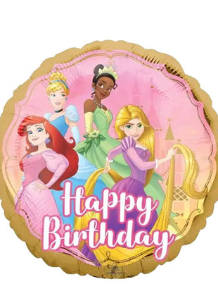 Globo de feliz cumpleaños con anagrama de Érase una vez, princesa, de 18 pulgadas