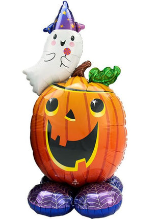 Globo Airloonz de 56 pulgadas con anagrama de calabaza y fantasma