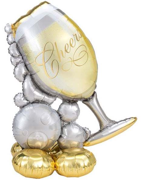 51in Anagram Airloonz Bubbly Wine Glass Balloon - Joker Party Supply