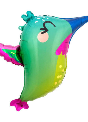 25in Anagram Colorful Hummingbird Balloon - Joker Party Supply