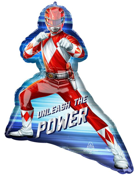 27in Anagram Power Rangers Red Ranger Balloon - Joker Party Supply