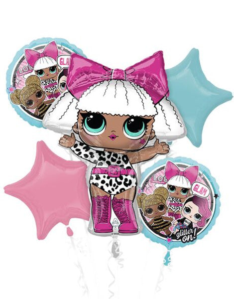 Anagram LOL Surprise Glam Bouquet Balloons 5pc - Joker Party Supply