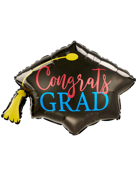 Globo de birrete de graduación con anagrama de 31 pulgadas
