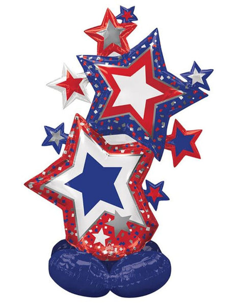 Globo Airloonz de 59 pulgadas con anagrama de cúmulo de estrellas patrióticas