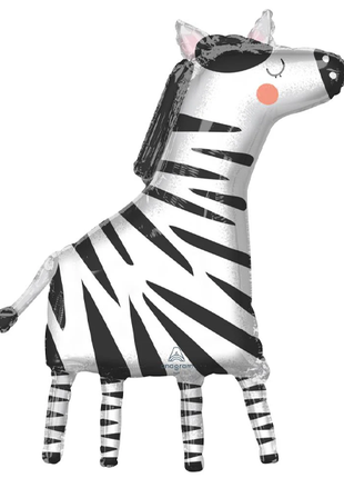 36in Anagram Get Wild Zebra Balloon - Joker Party Supply