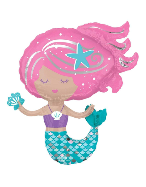 30in Anagram Shimmering Mermaid Ballon - Joker Party Supply