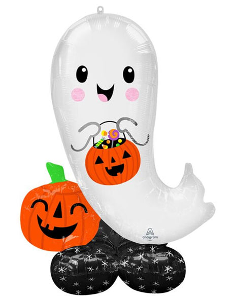 Globo Airloonz con anagrama de fantasma de Halloween de 53 pulgadas