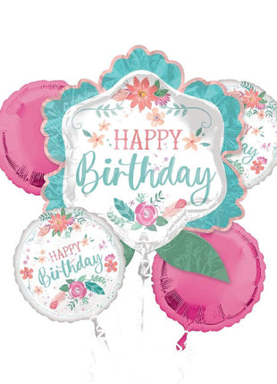 Anagram Free Spirit Happy Birthday Balloons 5pc - Joker Party Supply