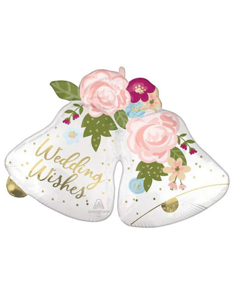 33in Anagram Satin Wedding Bells Balloon - Joker Party Supply