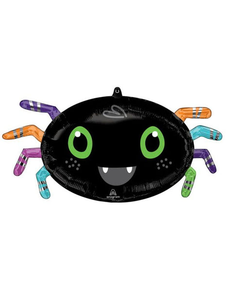 Globo de araña de Halloween con anagrama de 25 pulgadas