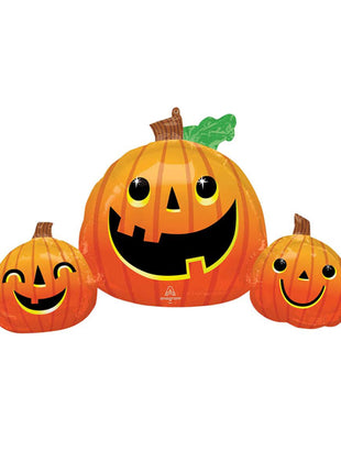 Globo de 35 pulgadas con anagrama y calabaza sonriente