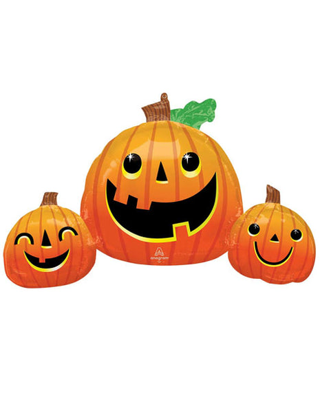 Globo de 35 pulgadas con anagrama y calabaza sonriente