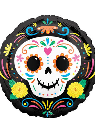 Globo de calavera con anagrama DOTD de 18 pulgadas