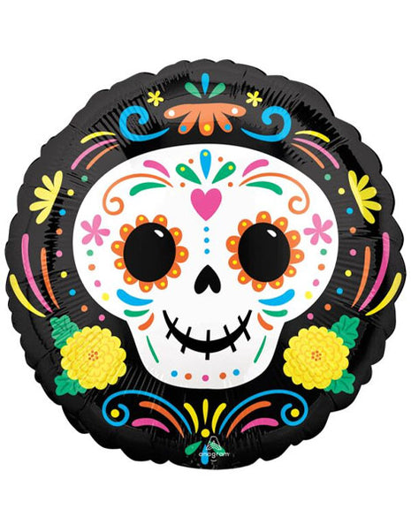 Globo de calavera con anagrama DOTD de 18 pulgadas