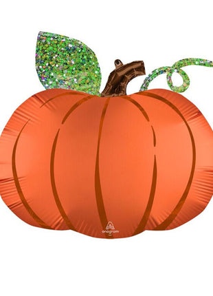 Globo de calabaza de satén con anagrama de 25 pulgadas