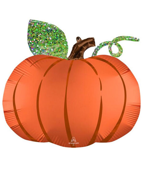 Globo de calabaza de satén con anagrama de 25 pulgadas