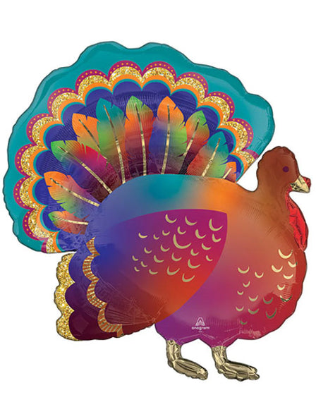 32in Anagram Glitter Turkey Balloon
