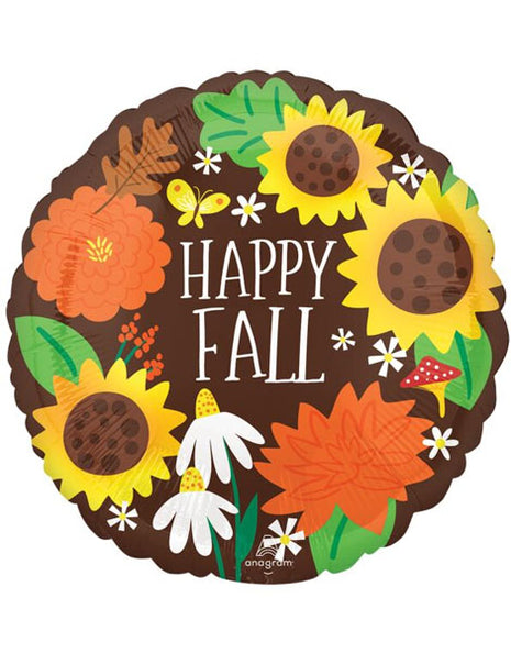 17in Anagram Happy Fall Sunflower Balloon