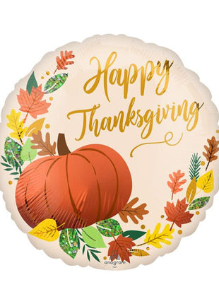 18In Anagram Satin HTG Fall Pumpkin Balloon