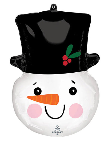 23in Anagram Smiley Snowman Head Balloon - Joker Party Supply