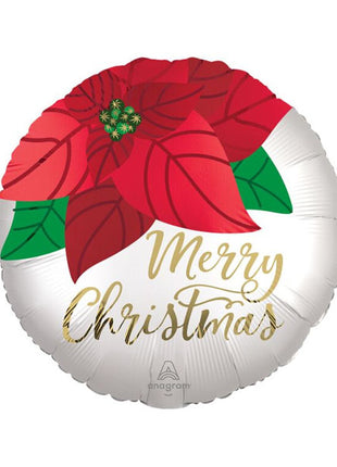 18in Anagram Christmas Poinsettia Balloon