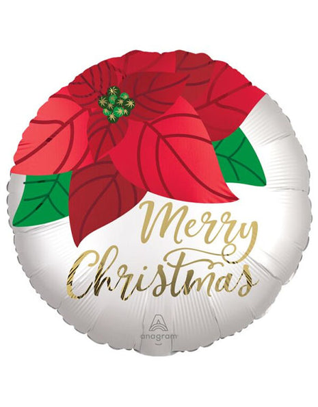 18in Anagram Christmas Poinsettia Balloon