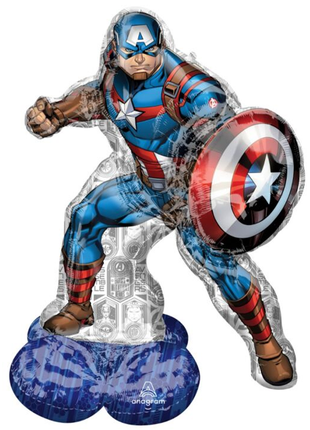 48in Anagram Captain America Airloonz Balloon - Joker Party Supply