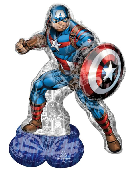 48in Anagram Captain America Airloonz Balloon - Joker Party Supply