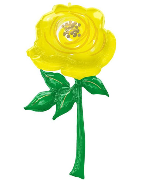 55in Anagram Yellow Flower Balloon - Joker Party Supply