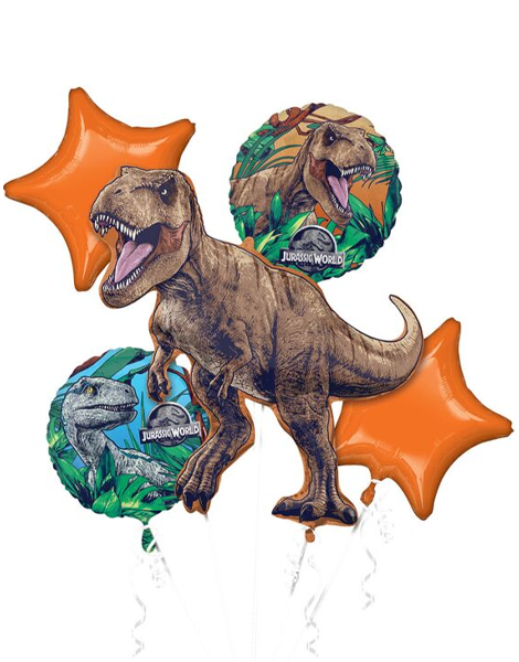 Anagram Jurassic World Bouquet Balloons 5pc - Joker Party Supply