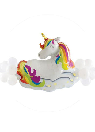 Unicornio anagrama de 49 pulgadas con globos de látex decorativos