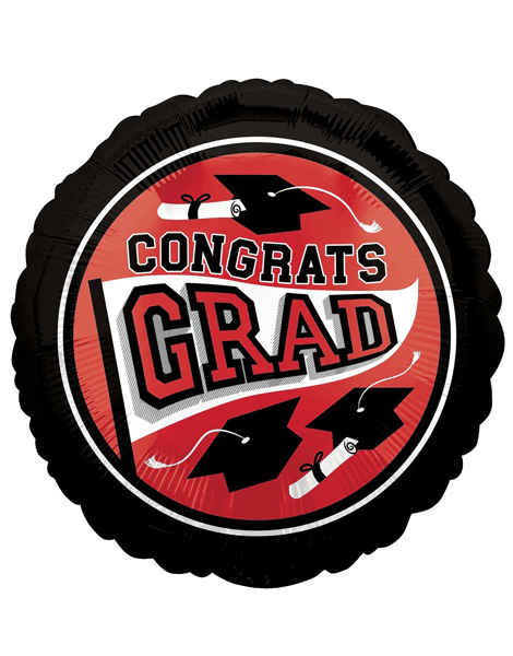 18in Anagram School Color Be Ture To Your School Black/Red Balloon