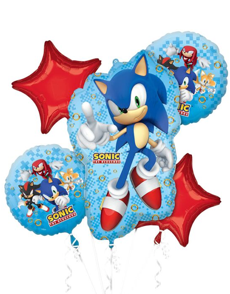 Anagram Sonic the Hedgehog 2 Bouquet Balloons 5pc - Joker Party Supply