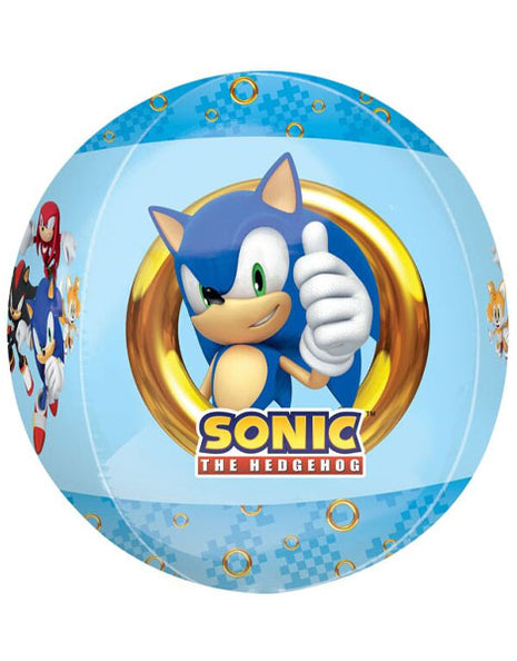 Globo Orbz de Sonic The Hedgehog con anagrama de 16 pulgadas