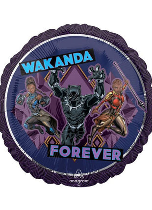 Globo de 18 pulgadas con anagrama de Pantera Negra Wakanda Forever
