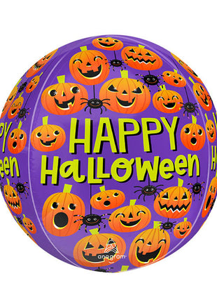 Globo de Halloween con anagrama de arañas y calabazas de 16 pulgadas