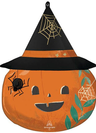 Globo de satén con forma de calabaza de 26 pulgadas con anagrama "Naturaleza en la noche"