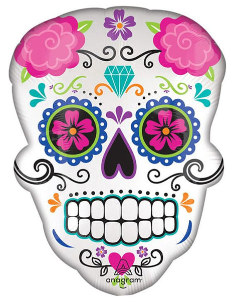 24in Anagram Satin Sugar Skull Balloon