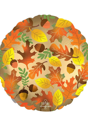 18in Anagram Satin Fall Leaves Balloons