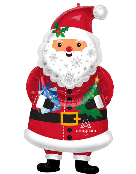 34in Anagram Snowy Santa Balloon - Joker Party Supply