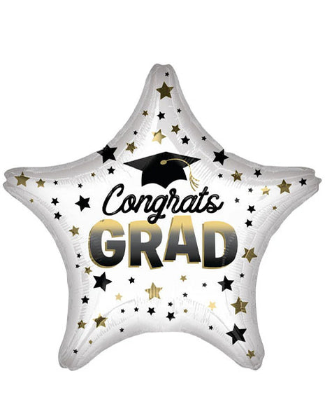 Globo de 18 pulgadas con anagrama y degradado difuso "Felicitaciones de graduación"