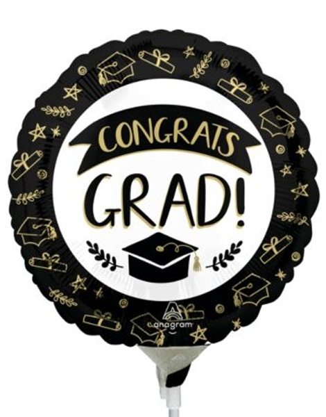 9in Anagram Sketched Congrats Grad Balloon