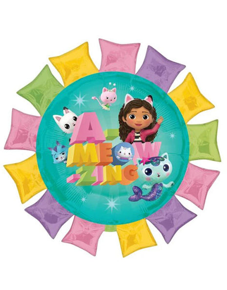 Globo de la casa de muñecas de Gabby con anagrama de 27 pulgadas