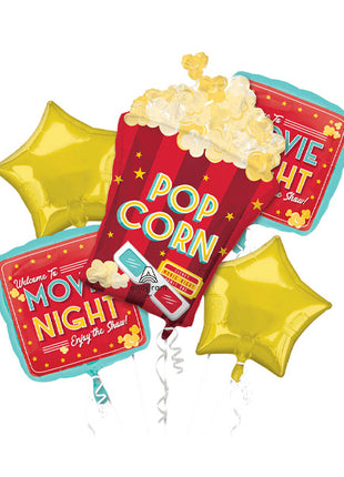 Anagram Movie Night Bouquet Balloons 5pc - Joker Party Supply