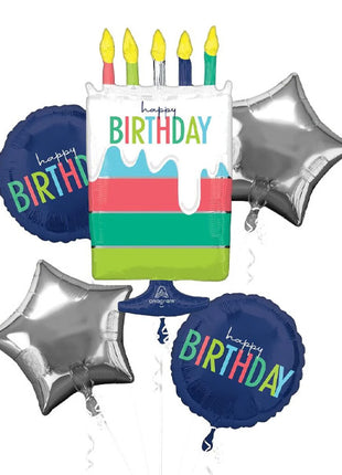 Anagram Modern Birthday Balloons 5pc - Joker Party Supply