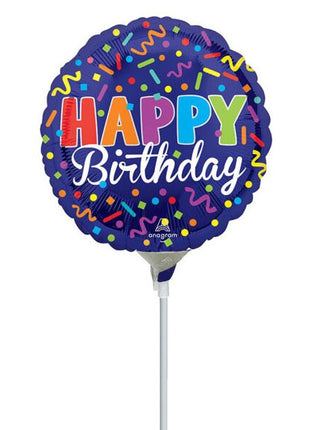 9in Anagram  Happy Birthday Party Balloon (Heat Seal Required)