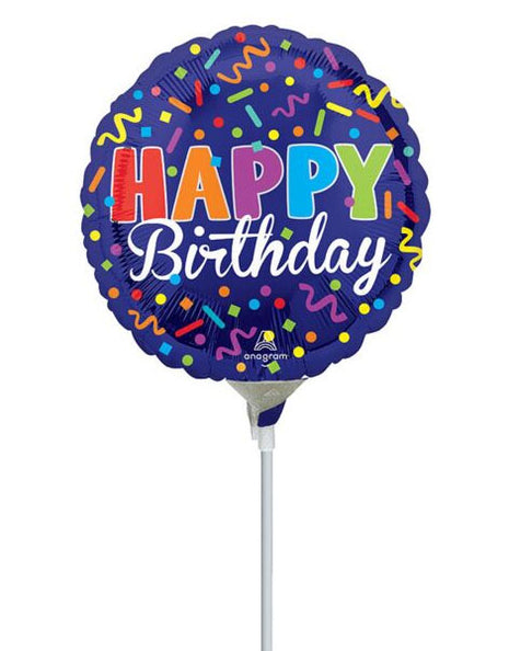 9in Anagram  Happy Birthday Party Balloon (Heat Seal Required)