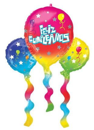 Globo Remolino Anagrama Feliz Cumpleaños 39in