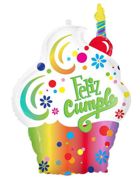 27in Anagram Feliz Cumpleaños Puntos Balloon