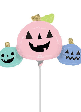 Globo de calabaza de Halloween con anagrama pastel de 14 pulgadas (se requiere sellado térmico)